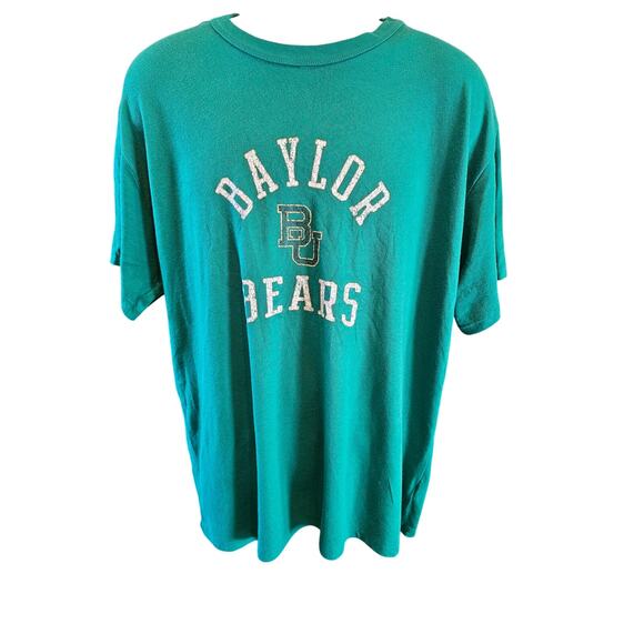 Baylor bears BU size L / XL (?) Green unisex stretch game day shirt lightweight^ - Picture 1 of 6